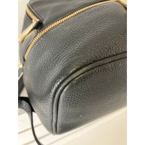 MICHAEL KORS LARGE BLACK PEBBLED LEATHER WOMENS BACKPACK - Picture 7 of 16